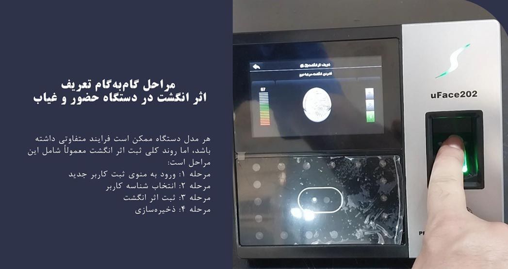 چطور اثر انگشت را در دستگاه حضور و غیاب تعریف کنیم